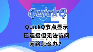 QuickQ新闻：QuickQ节点显示已连接但无法访问网络怎么办？